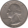  Монета. США. 25 центов 1987 год. Монетный двор D. ав.