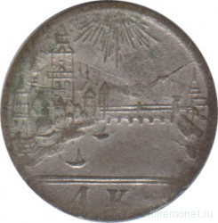 Монета. Франкфурт-на-Майне (Германский союз). 1 крейцер 1839 год.