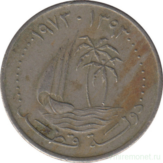 Монета. Катар. 25 дирхамов 1973 год. 