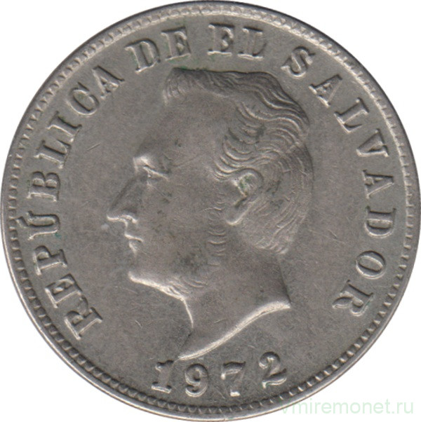 Монета. Сальвадор. 5 сентаво 1972 год.