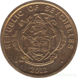 Монета. Сейшельские острова. 5 центов 2012 год.