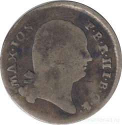 Монета. Королевство Бавария. (Германский союз). 3 крейцера 1802 год. Максимилиан I.