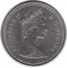 Монета. Канада. 50 центов 1985 год.
