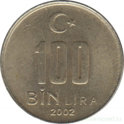Монета. Турция. 100000 лир 2002 год. 