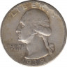 Монета. США. 25 центов 1938 год. ав.