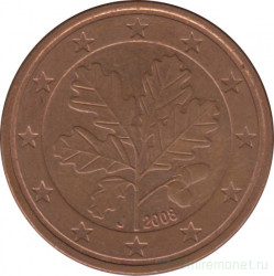 Монета. Германия. 5 центов 2008 год (J).