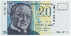 Банкнота. Финляндия. 20 марок 1993 год. Тип 122 (1).