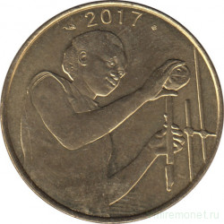 Монета. Западноафриканский экономический и валютный союз (ВСЕАО). 25 франков 2017 год.