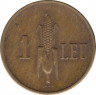 Монета. Румыния. 1 лей 1938 год. рев.