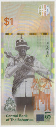 Банкнота. Багамские острова. 1 доллар 2017 год.