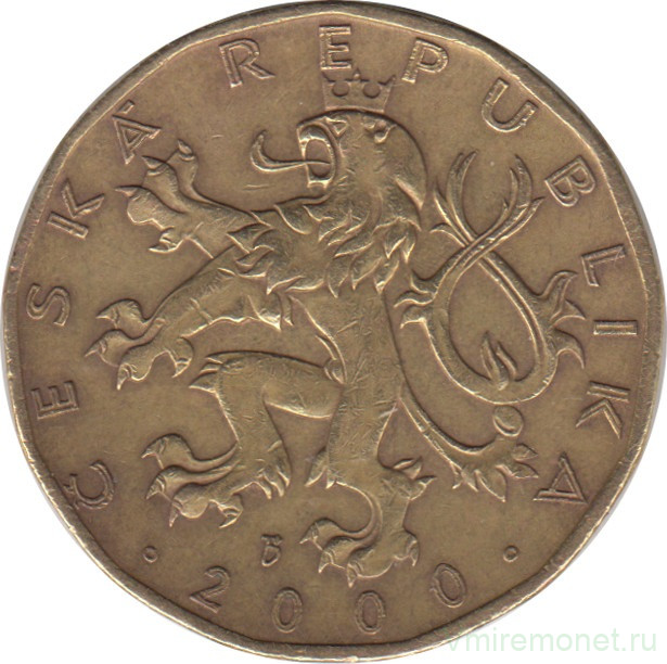 Монета. Чехия. 20 крон 2000 год.