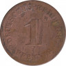 Монета. Германия (Германская империя 1871-1922). 1 пфенниг 1897 год. (J). ав.