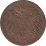 Монета. Германия (Германская империя 1871-1922). 1 пфенниг 1897 год. (J). рев.