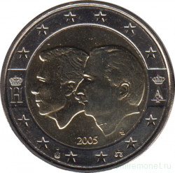 Монета. Бельгия. 2 евро 2005 год. Бельгийско-люксембургский экономический союз.