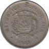 Монета. Доминиканская республика. 10 сентаво 1987 год. ав.