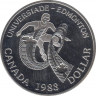 Монета. Канада. 1 доллар 1983 год. XII Универсиада в Эдмонтоне. ав.