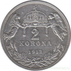 Монета. Венгрия. 2 кроны 1912 год.
