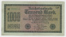Банкнота. Германия. Веймарская республика. 1000 марок 1922 год. Зелёная бумага. Водяной знак - тип 3. Серийный номер - буква, шесть цифр (крупные,зелёные), две буквы. ав.