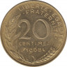 Монета. Франция. 20 сантимов 1968 год. ав.