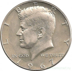 Монета. США. 50 центов 1967 год.