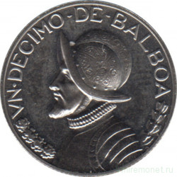Монета. Панама. 1/10 бальбоа 1972 год.