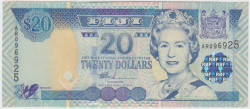 Банкнота. Фиджи. 20 долларов 2002 год. Тип 107а.
