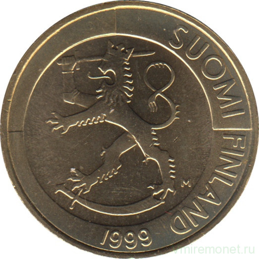 Монета. Финляндия. 1 марка 1999 год.