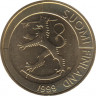 Монета. Финляндия. 1 марка 1999 год. ав.