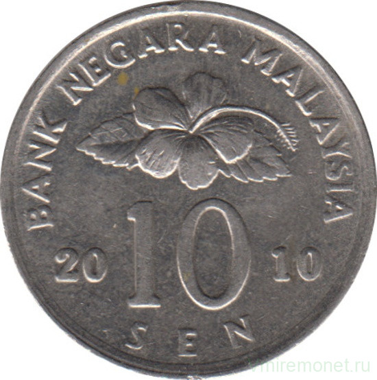 Монета. Малайзия. 10 сен 2010 год.