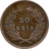 Монета. Португалия. 20 рейсов 1891 год.