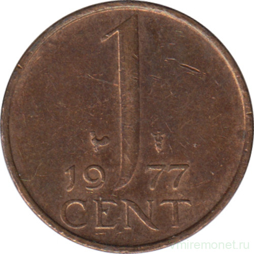 Монета. Нидерланды. 1 цент 1977 год.