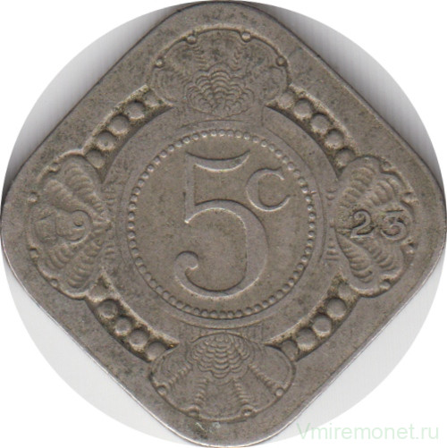 Монета. Нидерланды. 5 центов 1923 год.