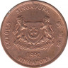 Монета. Сингапур. 1 цент 1992 год. ав.