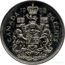 Монета. Канада. 50 центов 1983 год.