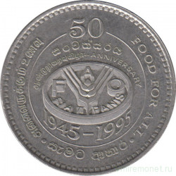 Монета. Шри-Ланка. 2 рупии 1995 год. ФАО.