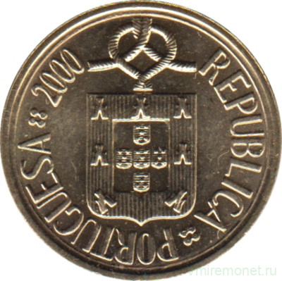 Монета. Португалия. 1 эскудо 2000 год.