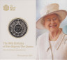 Монета. Великобритания. 5 фунтов 2016 год. 90 лет со дня рождения королевы Елизаветы II. В буклете. ав.