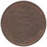 Монета. Джерси. 1/12 шиллинга 1888 год.