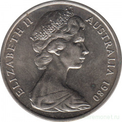 Монета. Австралия. 20 центов 1980 год.