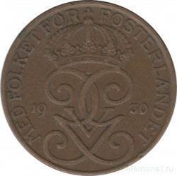 Монета. Швеция. 5 эре 1930 год.