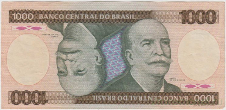 Банкнота. Бразилия. 1000 крузейро 1981 - 1986 год. Тип 201c.