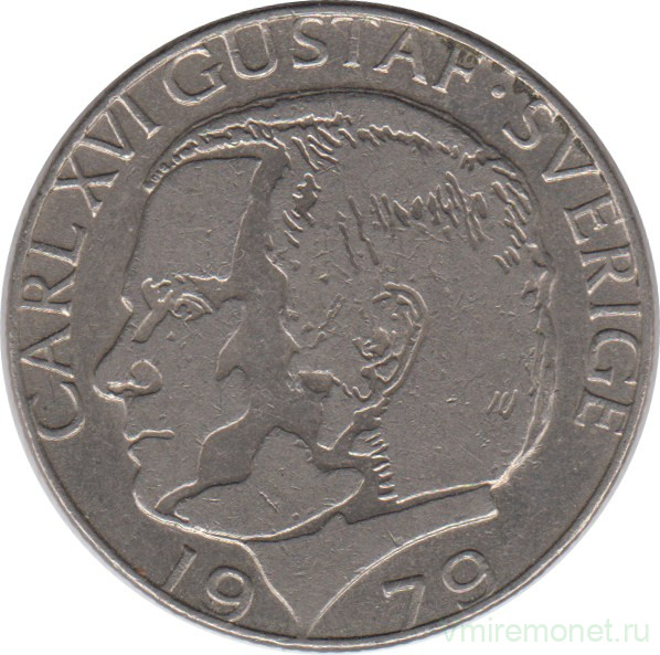 Монета. Швеция. 1 крона 1979 год.