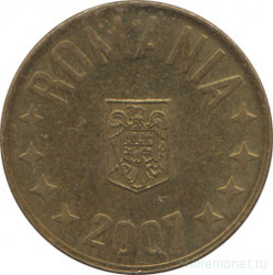 Монета. Румыния. 1 бан 2007 год.