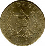 Монета. Гватемала. 1 кетцаль 2013 год.