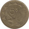 Монета. Намибия. 5 долларов 2015 год. ав.