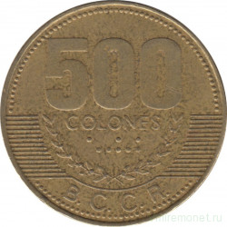 Монета. Коста-Рика. 500 колонов 2003 год.