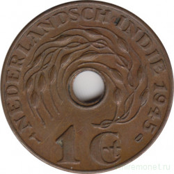 Монета. Нидерландская Ост-Индия. 1 цент 1945 год. D.