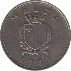 Монета. Мальта. 25 центов 1995 год.