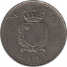 Монета. Мальта. 25 центов 1995 год. ав.