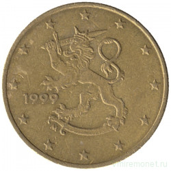 Монета. Финляндия. 50 центов 1999 год.